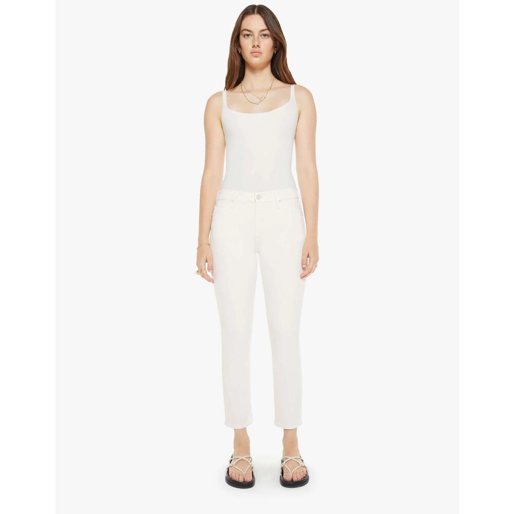 MOTHER White Ankle & Cropped Jeans